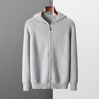 Luke Knitted Zip Up Hoodie
