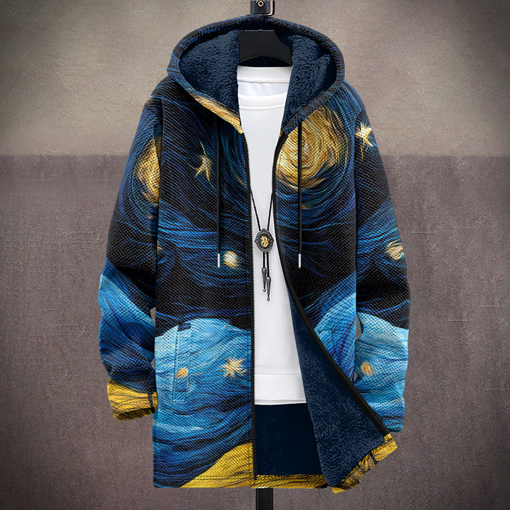 Artistic Fleece Hoodie Jacket