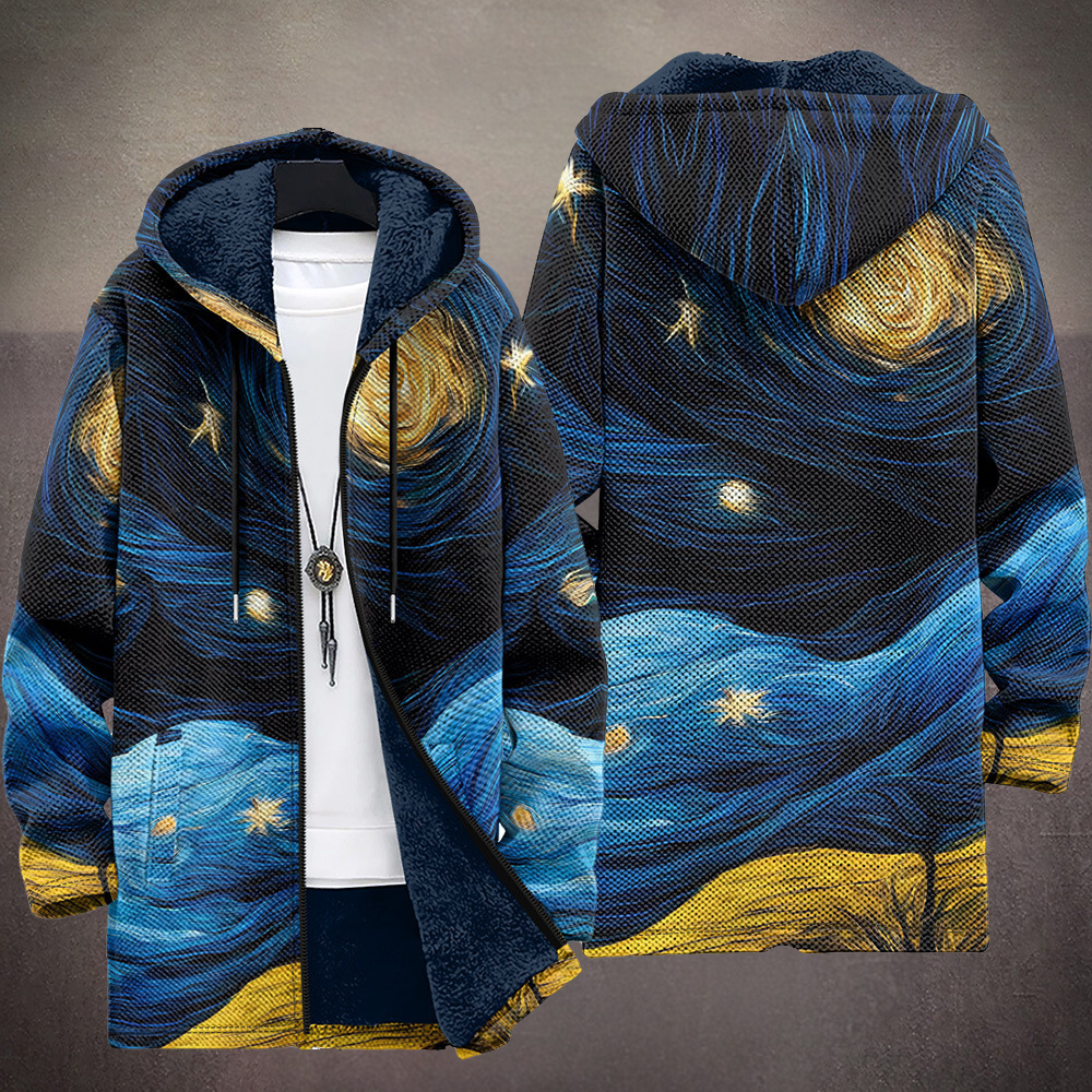 Artistic Fleece Hoodie Jacket