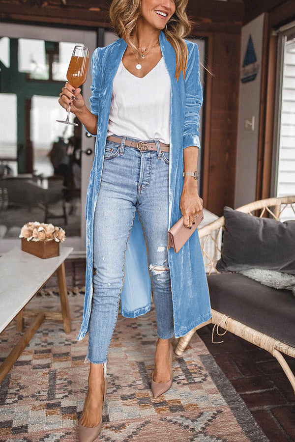 Esther Velvet Longline Coat