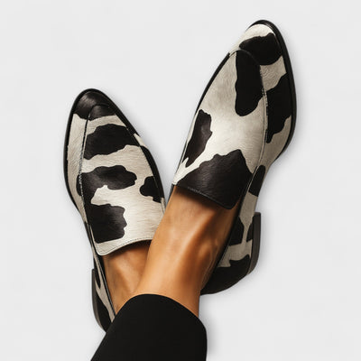 Cow Print Loafers