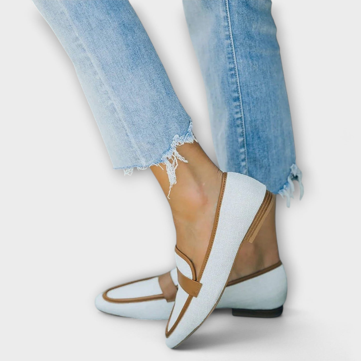 Textured Fabric Loafers