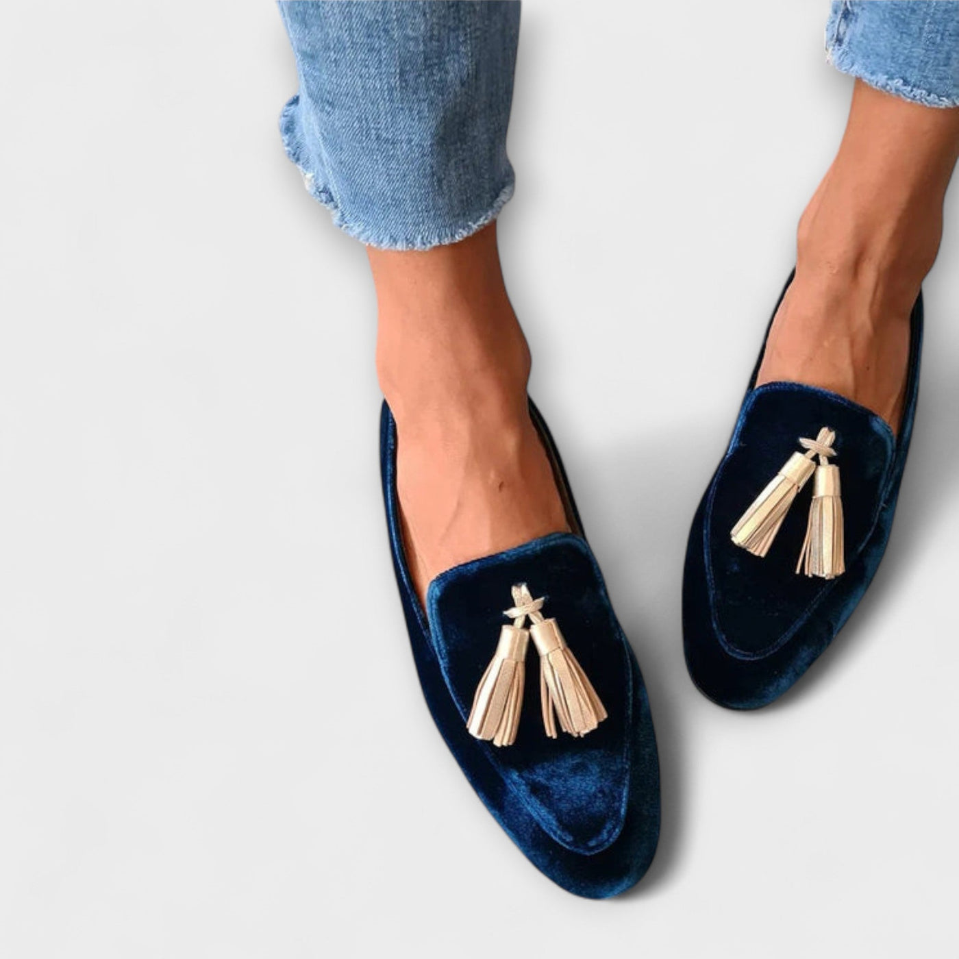 Velvet Tassel Loafers