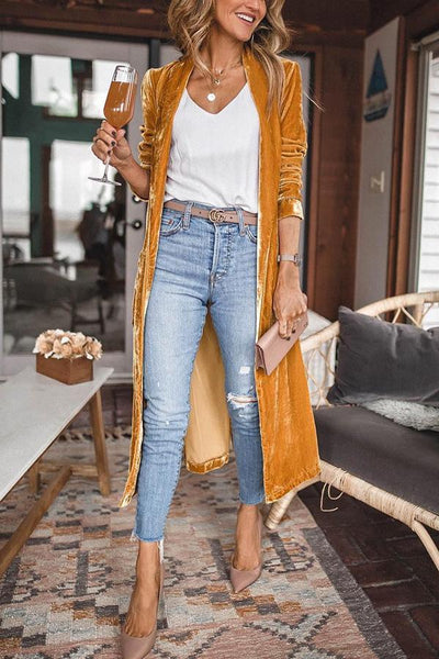 Esther Velvet Longline Coat